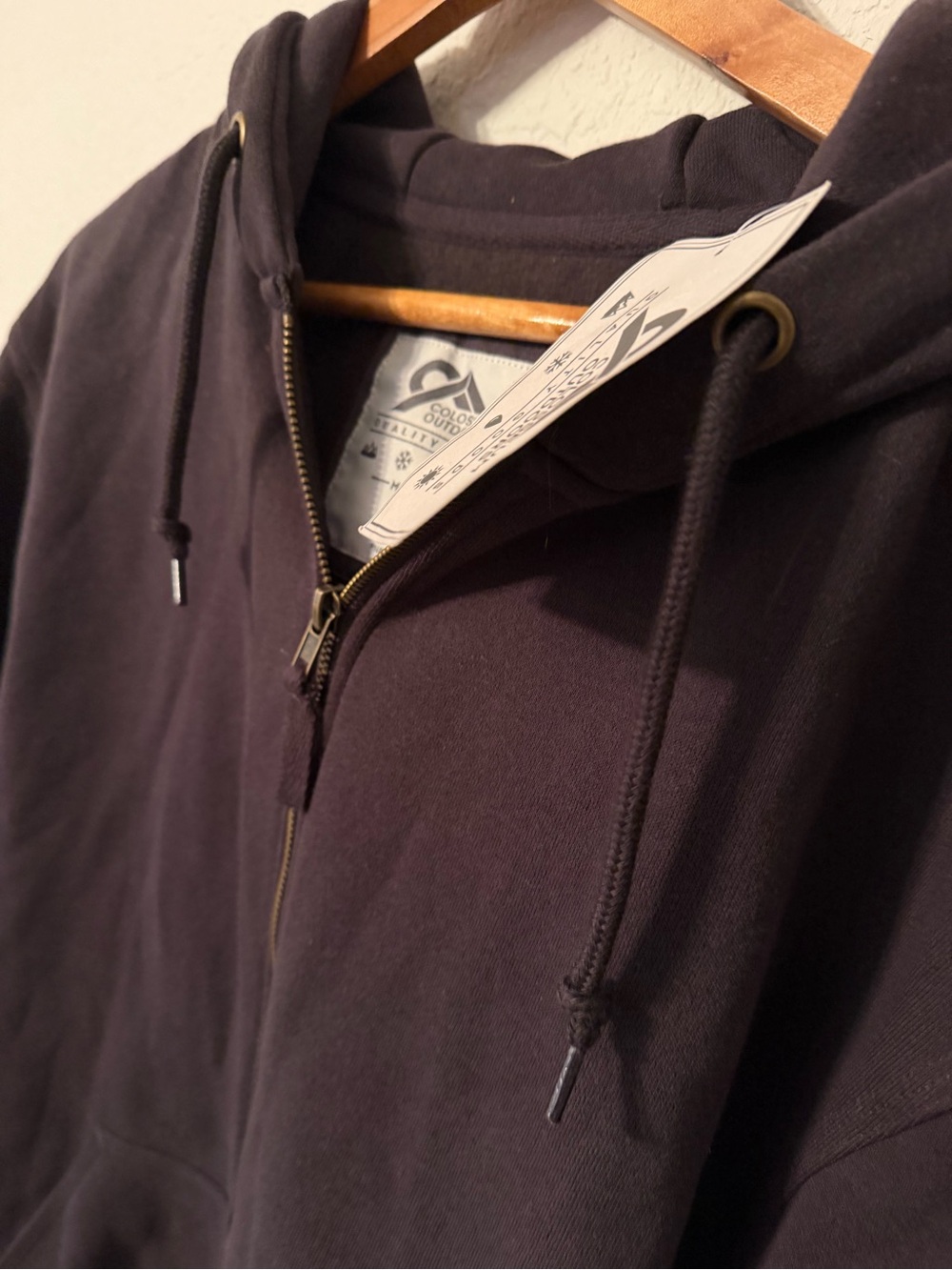 Colosseum Men's Zip-Up Hoodie in Dark Brown